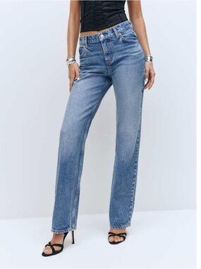 Reformation Abby Low Rise Straight Jeans in Colorado